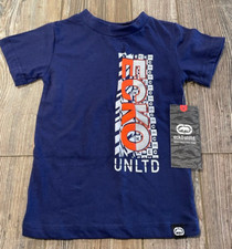 NWT Boys Ecko Unltd Cute Dark Blue Short Sleeve Logo T-Shirt Size 2T