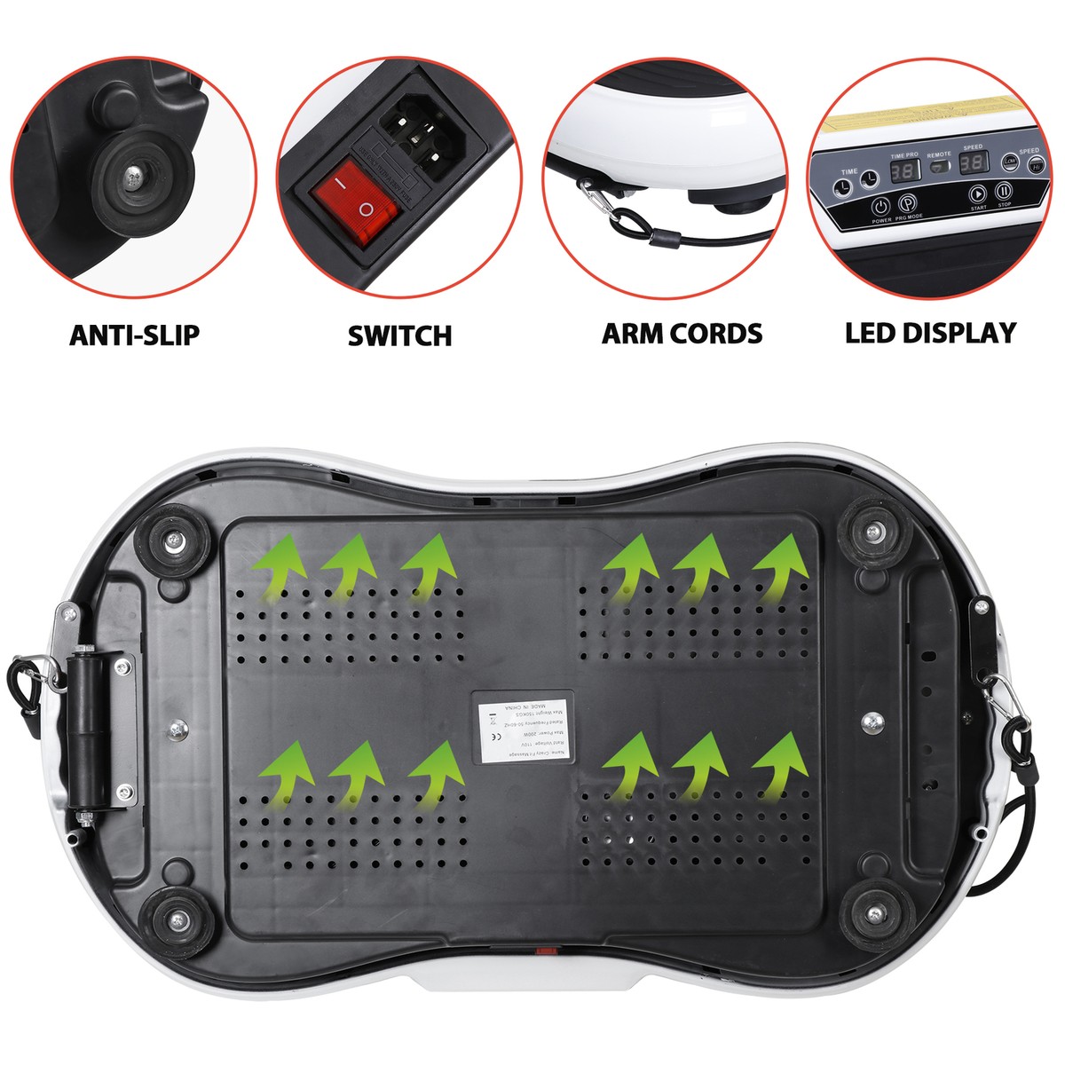 Piastra Vibrante AX Slim Per Fitness E Drenaggio Linfatico - 200W, Telecomando Incluso - Foto 5