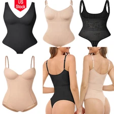 Women Tummy Control Underwear Bodysuit Thong Body Shaper Shapewear Panty Corset