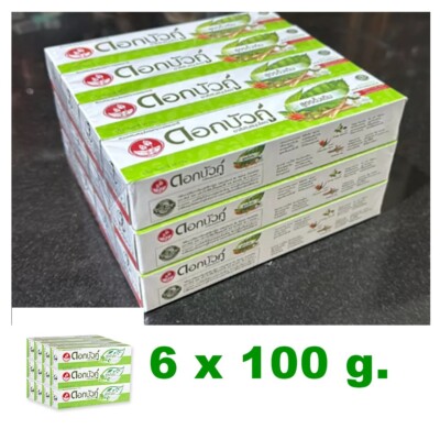 6X Twin Lotus Dok Bua Ku Herbal Natural Toothpaste Reduce Bacteria Plaque 100g