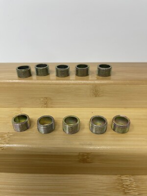 10x Metal Tobacco Pipe Threaded Connector - 5/8'' Diameter x 3/8'' Large