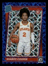 2021-22 Donruss Optic #158 Sharife Cooper RC Rookie Blue Velocity Atlanta Hawks