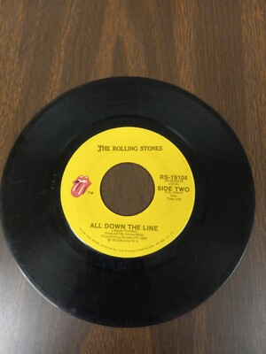 Vtg The Rolling Stone 45 Rpm Record Happy/ All Down The Line