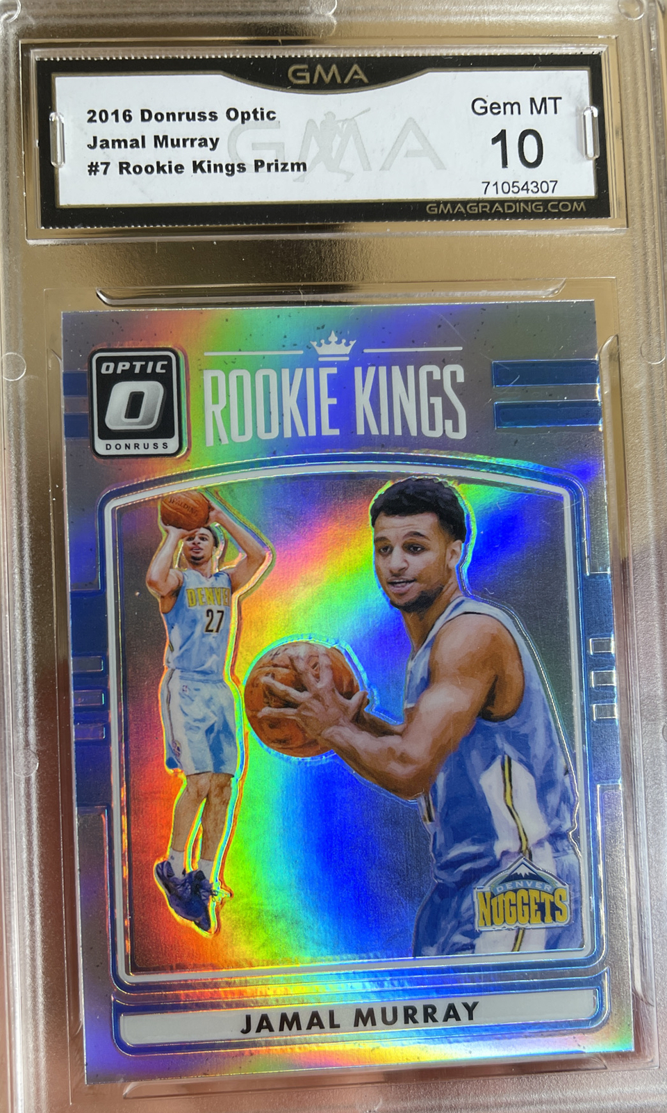 2016-17 Panini Donruss Optic Holo Prizm Silver Jamal Murray Rookie Gem Mint 10