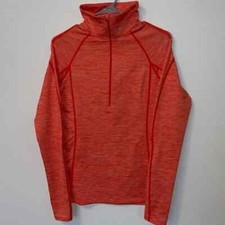 Under Armour Heathered Orange Long Sleeve Half Zip Running Jacket, Size Small