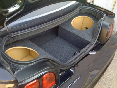 for 94-04 Ford Mustang Convertible Custom Subwoofer Enclosure Sub Box 2 12'' subs