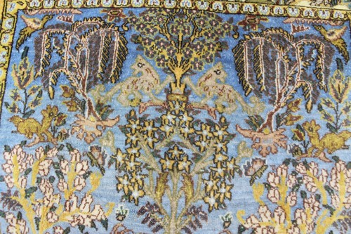 ANTIQUE HANDMADE ORIENTAL RUG HUNTING DESIGN WITH SUPERB COLOR 150 X 103 CM - Picture 20 of 24