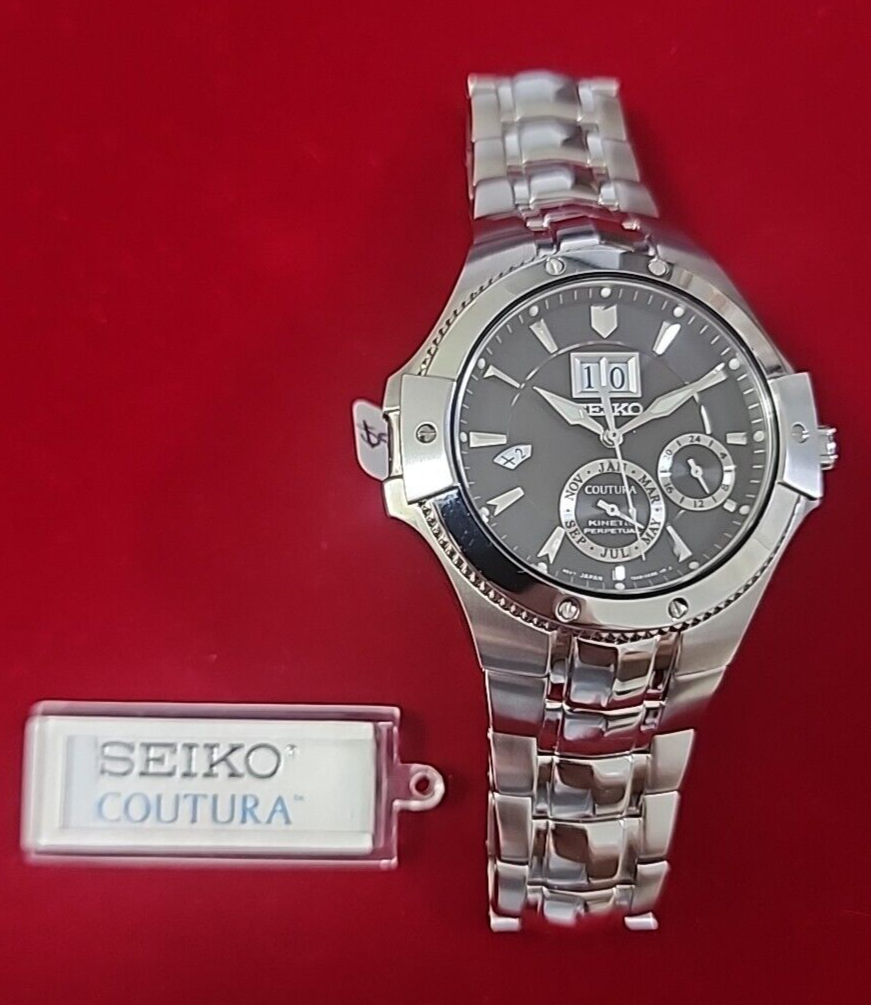 SEIKO Coutura Men's Kinetic Perpetual Calendar Date Month Watch