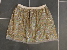 Crewcuts Girls Gold Sequin Elastic Waist Skirt 8