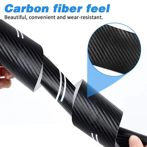 Protector adhesivo antiarañazos cubierta antiarañazos para alféizar de placa de puerta de coche de fibra de carbono 4 un. - Imagen 7 de 11