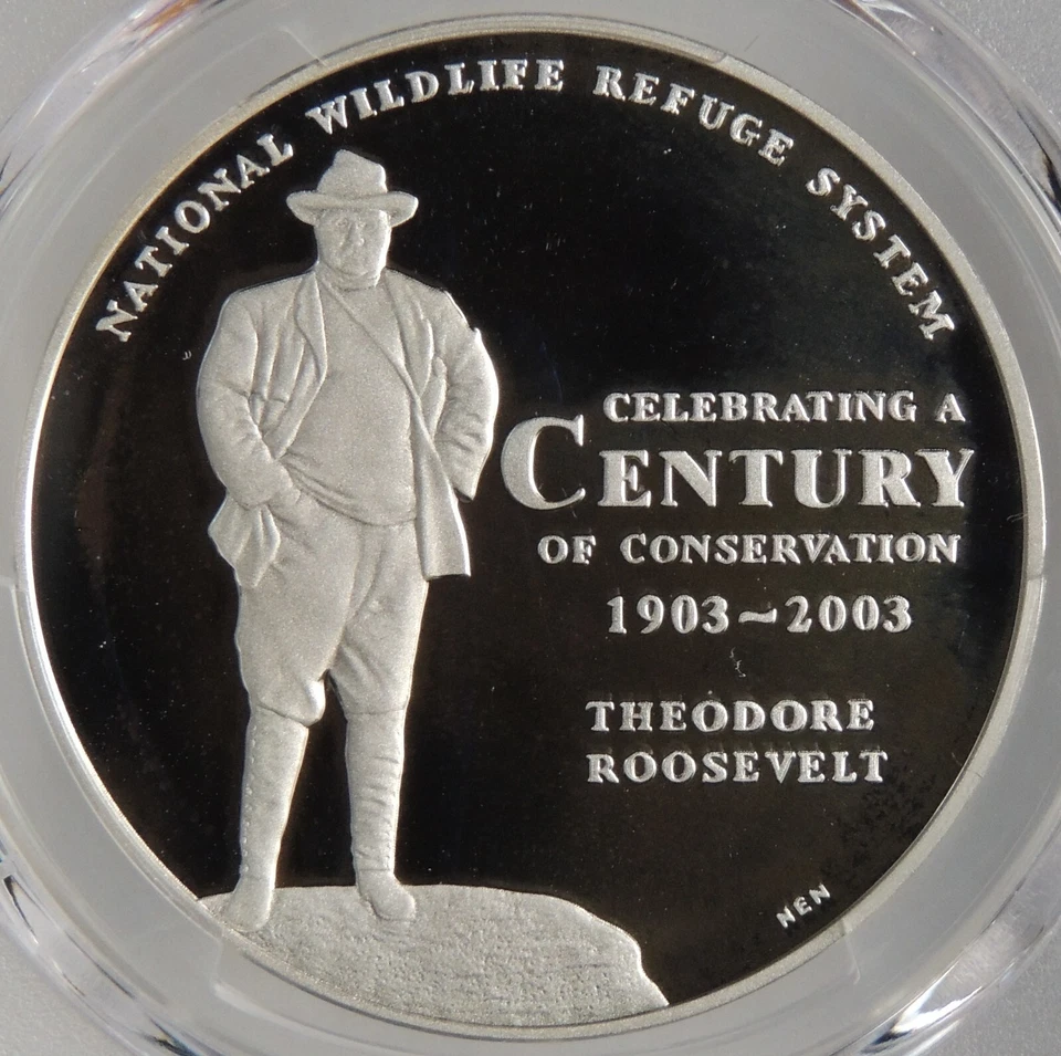 2003 SALMON NATIONAL WILDLIFE REFUGE NWRS SILVER MEDAL PCGS PR69 DCAM #44612270 - Image 4 of 4