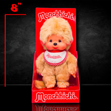 8 Large Monchhichi Doll - Boy in Beige Fur - ...