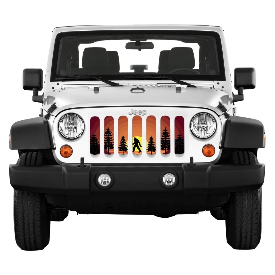 For Jeep CJ7 76-86 Dirty Acres 1-Pc Bigfoot Sunset Style Perforated Main Grille Foto 4 de 4