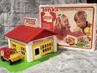 Tonka Builder Playset Vintage 1970s Scrambler Toy Truck Pizza Shop 5048