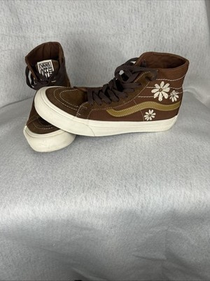 Vans SK8 Hi MTE 2.0 DX Brown Daisy Suede High Top Skate Shoes Womens 9 Mens 7.5