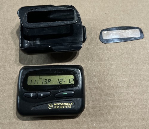 Vintage Motorola Pager USA Beepers Working 90s Retro w/ Belt Clip - Read