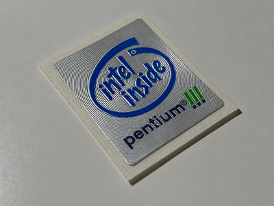 NEW INTEL PENTIUM III STICKER/DECAL LABEL COMPUTER CASE LOGO INTEL PENTIUM 3