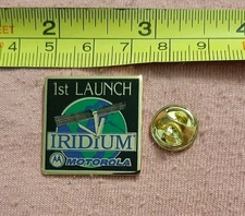 NASA Iridium 1st Launch Motorola Satellite Lapel Pin