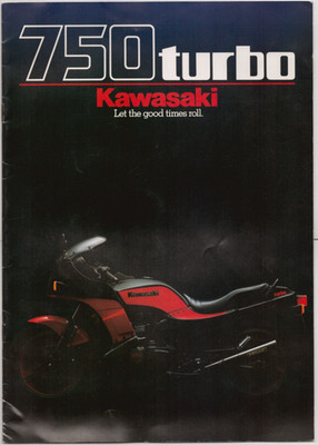 1983 Kawasaki 750 Turbo Brochure ZX750-E1 Motorcycle 12 Page Rare