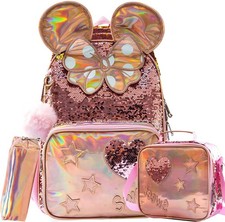 Backpack for Girls 16" Backpacks for Girls for School Sequin Backpack with Lu...