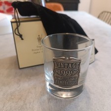 New, Unused - English Pewter Company Glass 1999 Vintage With Box And Paperwork