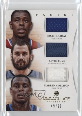 2012 Immaculate Trios Materials /99 Darren Collison Jrue Holiday Kevin Love 0my9