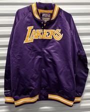 Mitchell & Ness NBA LA Lakers Lightweight Button Up Jacket Size 2XL NWT $110 Rtl