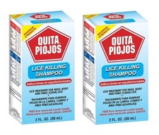 2 X Quita Piojos Lice Killing Shampoo 2 FL OZ, For Ages 2 & Up, Made in USA