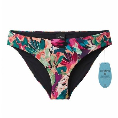 Prana Gemma Reversible Bikini Bottom Blossom Floral Black 1967931 Womens Small