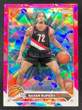 2023 Topps Chrome Sapphire Chrome Padparadscha Sapphire #155 Rayan Rupert RC 1/1
