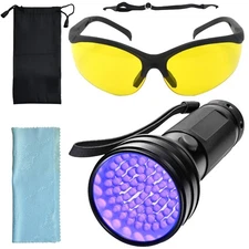 Orizizhic Auto AC Leak Detector Kit, UV Flashlight Oil Dye Detection