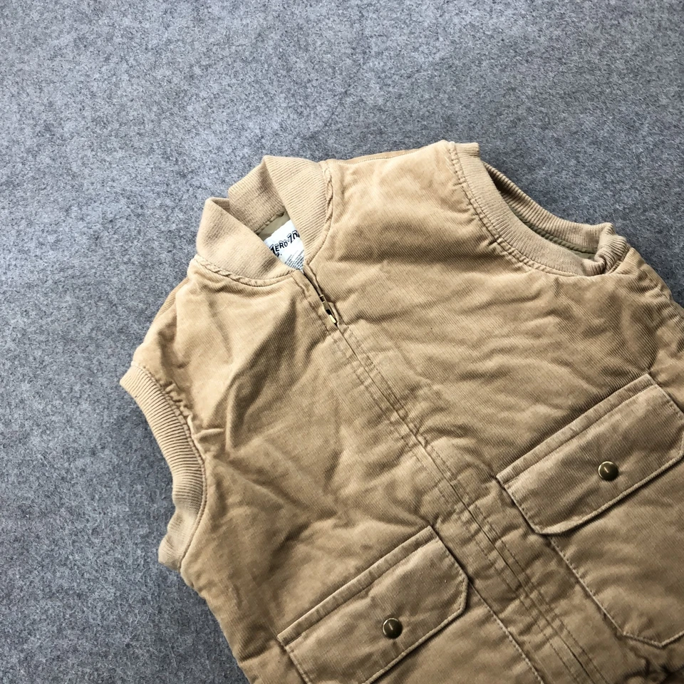 Chaleco de pared vintage para hombre grande bronceado aislado ropa exterior EE. UU. zona cero años 90 Foto 4 de 4