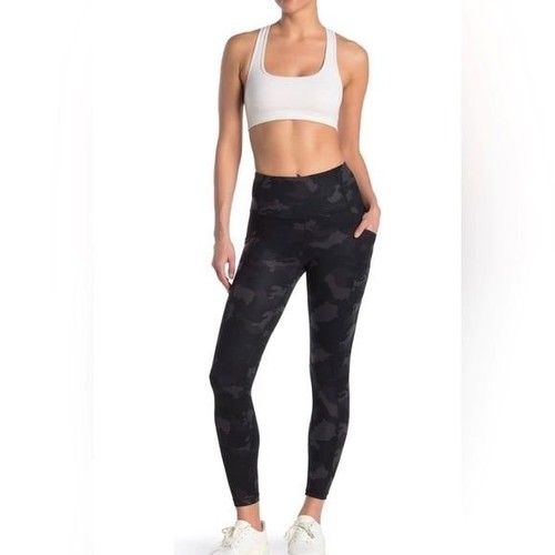 90 Degree by Reflex Ankle Side Pocket Leggings XS Army Green Camo NWT