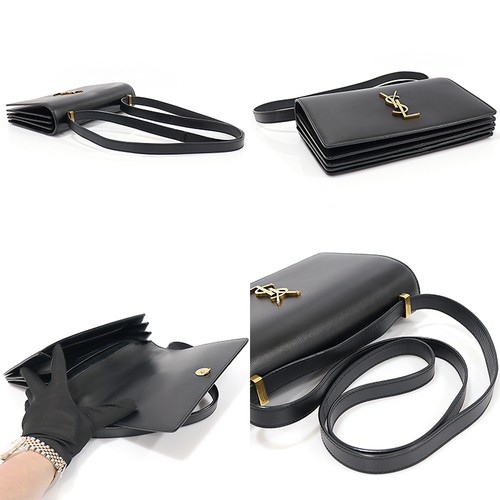 Saint Laurent Dylan Monogram Accordion Flap Medium Schultertasche aus schwarzem - Bild 5 von 7