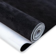Suede Auto Headliner Fabric 54 L  60 W with Foam Backing - Black Interior Repla