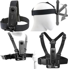 Chest Mount Harness Chesty Vest Head Mount Strap Kit for Insta 360 X6 X5 X4 X3