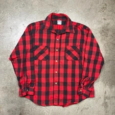 Vintage Big Mac Red plaid flannel shirt made in USA