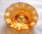 Australian Marigold Carnival Glass ' KINGFISHER ' Animal Nappy Bowl Vintage