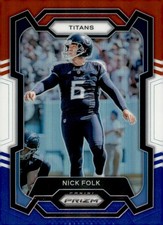 2023 Panini Prizm #208 Nick Folk Red White and Blue