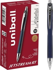 uniball Jetstream RT Ballpoint Pens, Fine Point 0.7mm , Black, 12 Pack