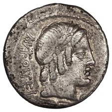 Republik R&ouml;mische Fonteia Pfennig 85 v. Chr. V&eacute;jovis Genie Winged RRC.353/1c