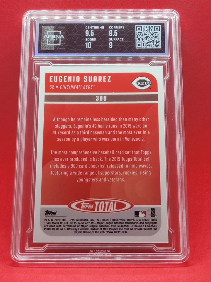 2020 Topps Total Eugenio Suarez #390 Black /5 Arena Club 9.5 b~E - Image 2 of 2