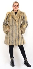 A5587 FOX JACKET LARGE FOX JACKET REAL FUR FUR COAT RANCH GRAY FOX FUR JACKET