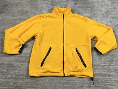 Vintage Northwest Territory Fleece Jacket Mens Yellow Medium Full Zip Mock Neck