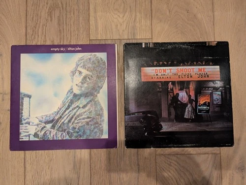 Elton John Record Lot - Empty Sky / Don't Shoot Me (Vinyl LP, 1969/1973)
