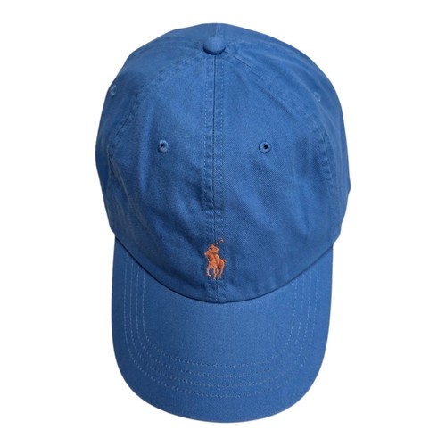 Cappello Berretto Polo Ralph Lauren Uomo Grande e Alto Blu Arancione Pony Regolabile Papà Nuovo con etichette - Foto 2 di 11
