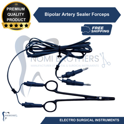 Non-Stick Reusable Bipolar Artery Sealer Forceps 6.5in 3m Cord Black CE
