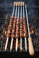 Spiedini per barbecue in acciaio inox (set di 6), spiedini acciaio