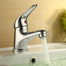Tulla 465mm x 325mm Small Quarter Corner Wall Mounted Basin Sink Tap & Waste