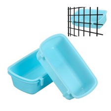Cage Cups 4.7x2.8x1.4 Inch Parakeet Feeder Bird Cage Blue, 3 Pcs 